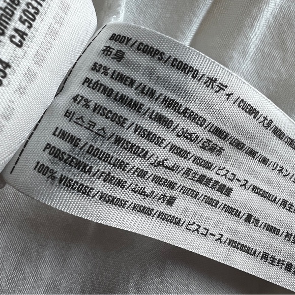 Abercrombie & Fitch Orange Linen Blend Tropical Leaf Print Maxi Dress Small - Picture 11 of 14